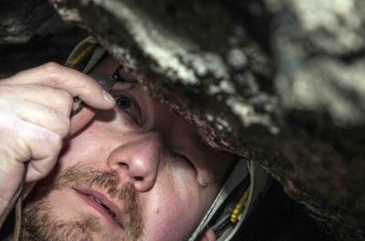 Magnus Ivarsson in Cave