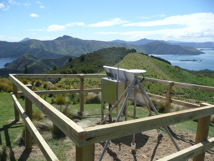 Continuous GPS sites in New Zealand