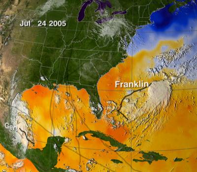 Tropical Storm Gert's Track