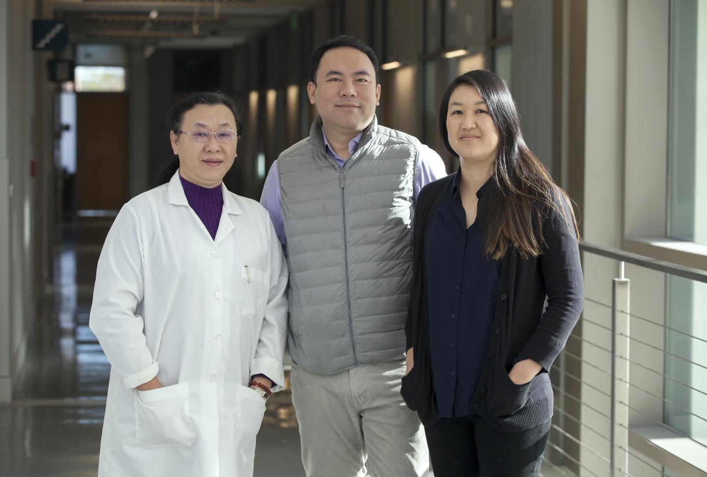 Dr. Zhi Zhong of MUSC  and Dr. James Chou and Dr. Sherine Chan, two of the founders of Lydex Pharmaceuticals