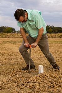 Gerson Drescher Collecting Soil Samples