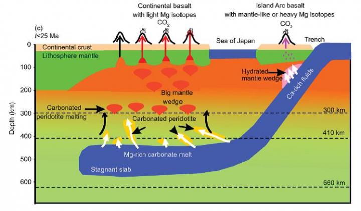 中国学者揭示了深部碳循环与大地幔楔地球动力学的联系