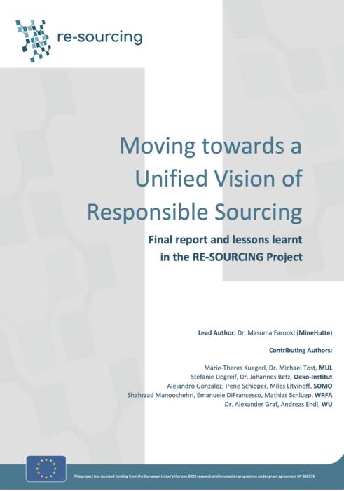 Cover of the EU-funded Re-sourcing Report