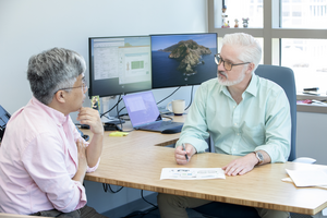 Dr. Makoto Taniguchi (left) and Dr. Christopher Cowan (right)