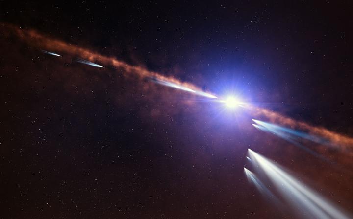 Artist's Impression of Exocomets around Beta Pictoris