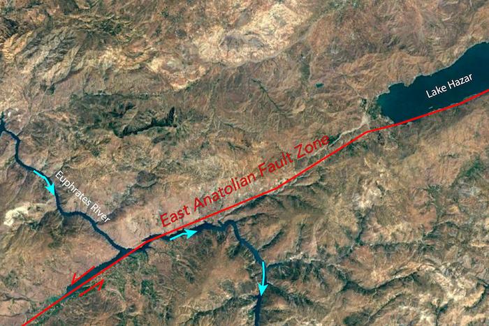 Satellite fault line image