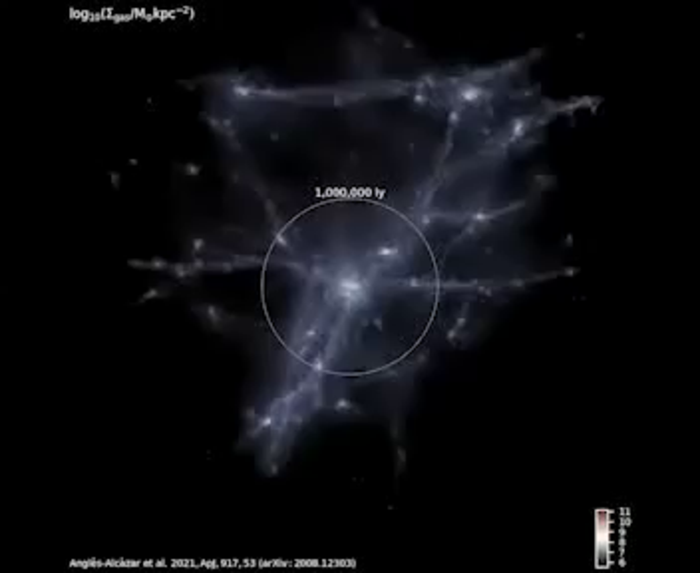 Zooming into simulated galaxy