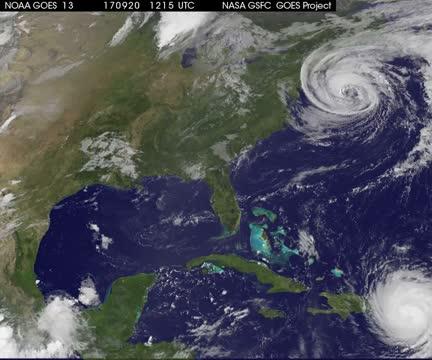 Hurricane Satellite Animation Shows Hurricane Maria and Post-Tropical Storm Jose