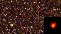 Deep-field View from NASA's Hubble and Spitzer Space Telescopes Dominated by Galaxies Circled in Red