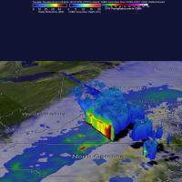 GPM 3-D Image of Severe Weather over North Carolina