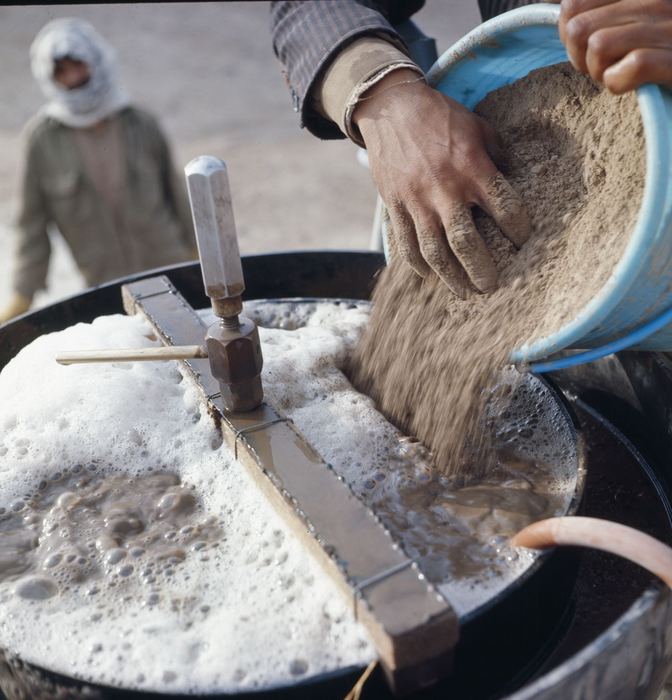 Photograph of archaeological sediment from Abu Hureyra