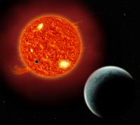 An Artist's Rendition of a Planet Transiting in Front of the Star