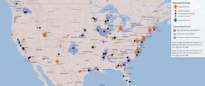 USGS Decadal Change in Groundwater Quality program map