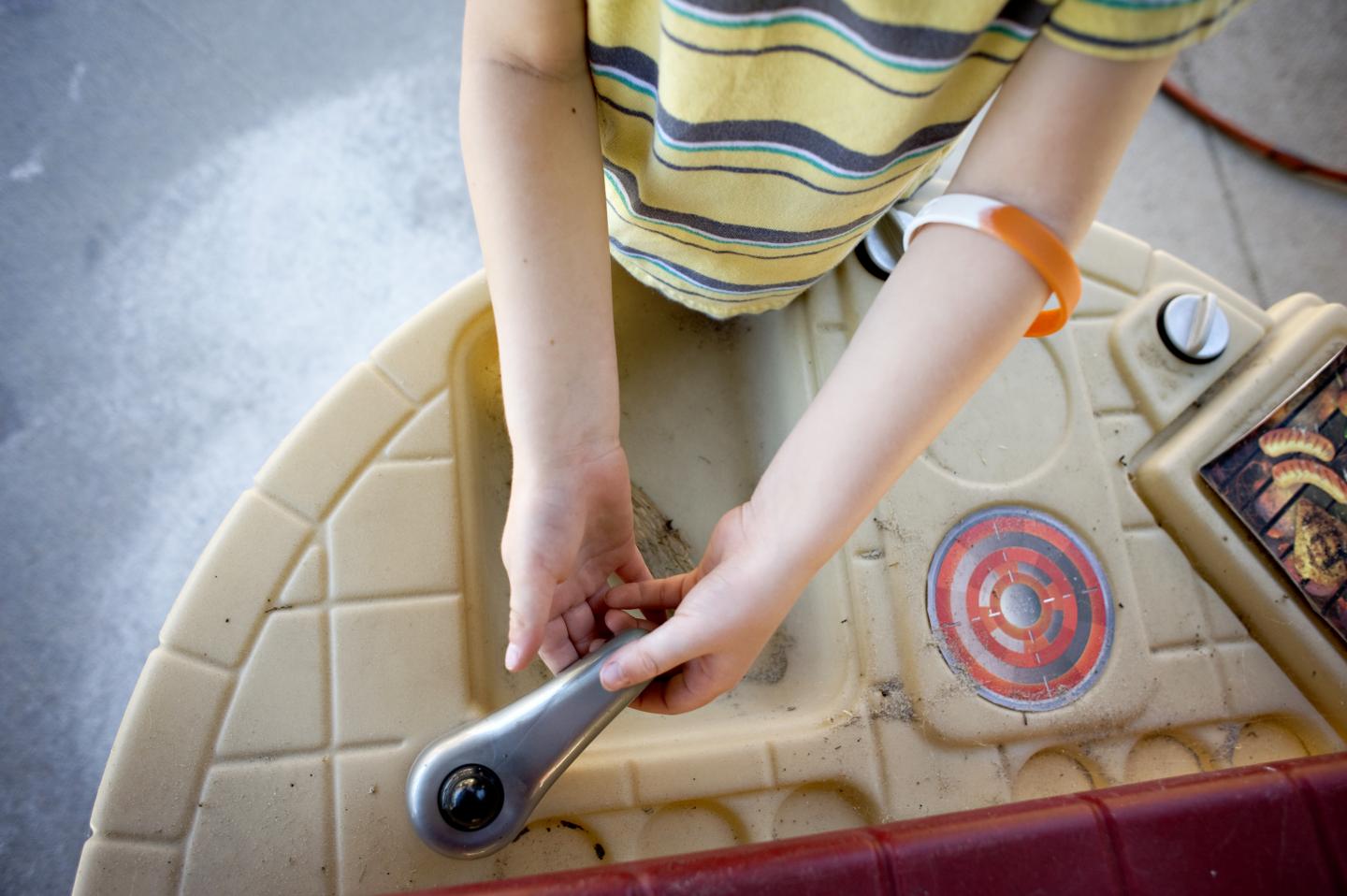 Child Wearing Wristband