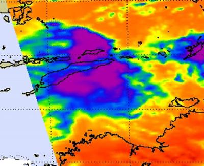 AIRS Infrared Look at Tropical Depression Errol