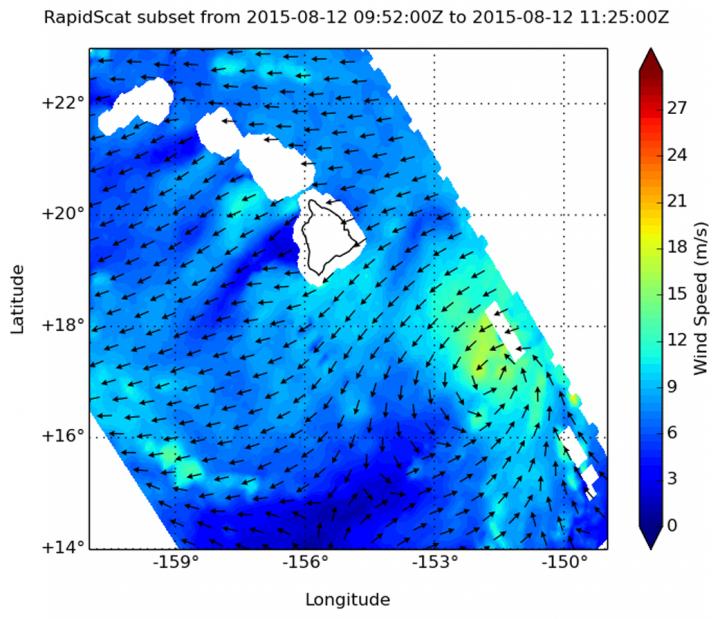 RapidScat Image of Hilda