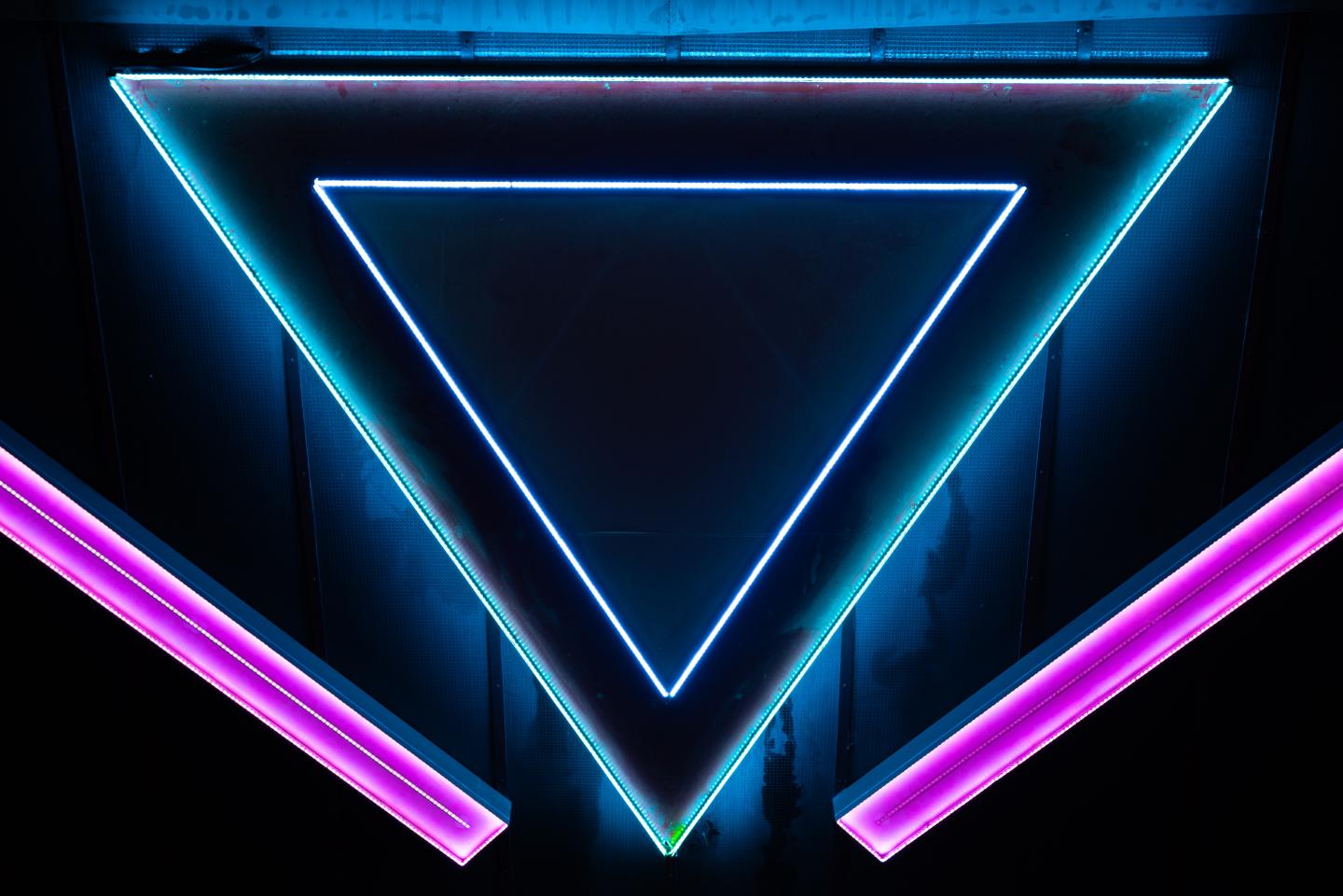 Neon lights representing VR