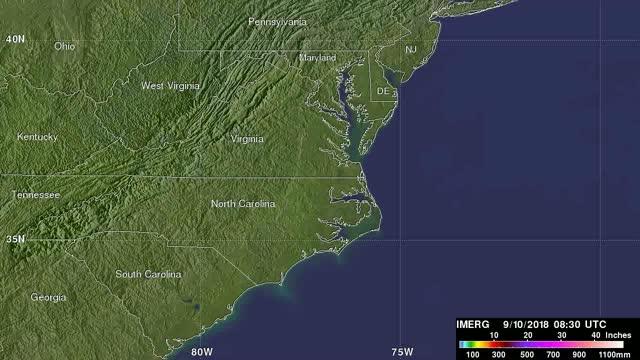 IMERG Video of Rainfall from Florence