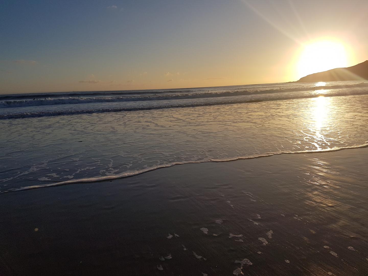 Waves on beach