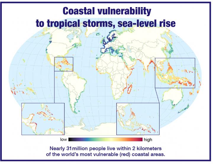 World Map -- Coastal Vulnerability