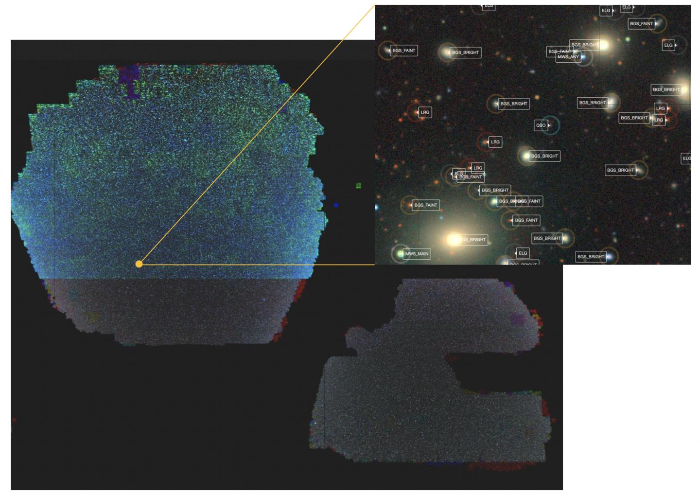 Sky distribution of the latest DESI imaging data release from the website of the DESI imaging legacy surveys