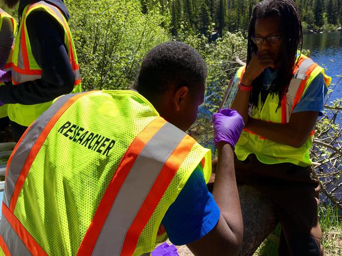 High school students participate in Dragonfly Mercury Project sampling at Rocky Mountain National Park