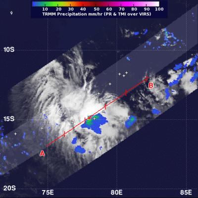 NASA's TRMM Satellite Sees 1 Area of Strength in Tropical Storm Emang