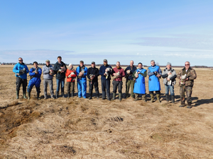 The team with the 'catch of the day' in Oulu in April 2018