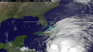 Animation of Hurricane Sandy, Oct. 24-26 Moving Through Bahamas
