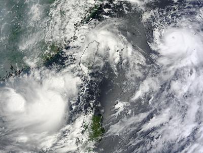NASA Satellite Captures Tropical Cyclones Lionrock, Namtheun and Kompasu