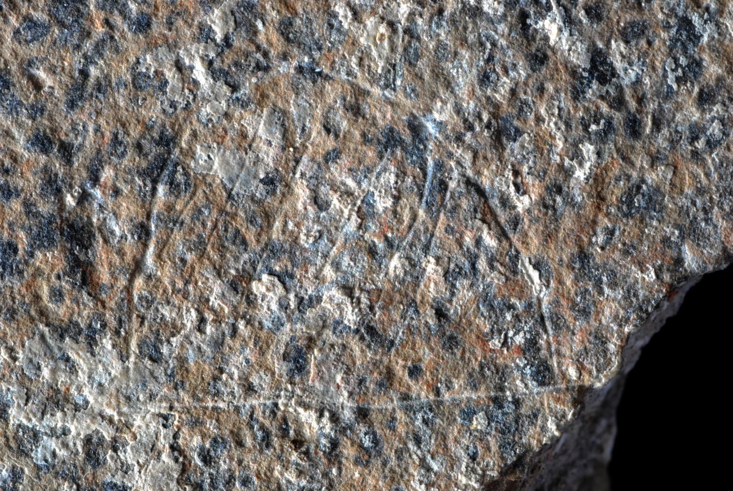 Engraved Schist Slab May Depict Paleolithic Campsites