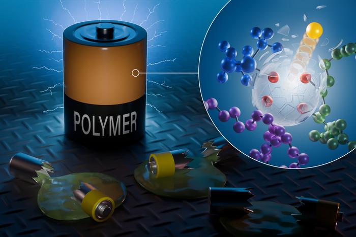 Lithium ion breaking away from solvation cage in organic polymer electrolyte