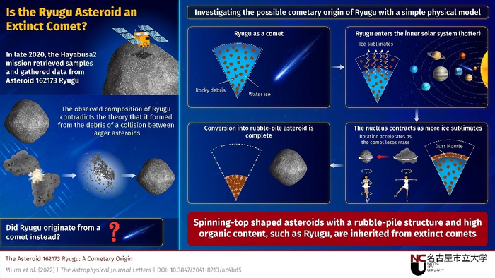 From comet to asteroid: The journey of Ryugu