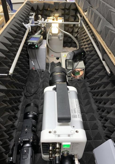 Silicone model being tested in the lab