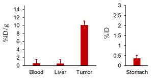 In vivo experimental results for a novel compound for targeted alpha therapy