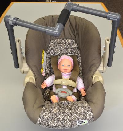Angled Handle Makes Infant Car Seats Safer