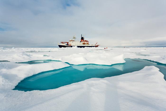 RV Polarstern in Central Arctic Ocean in 2012