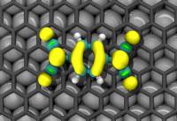A TCNQ Molecule on the Graphene Mesh Which in Turn Has Been Grown on a Ruthenium Crystal