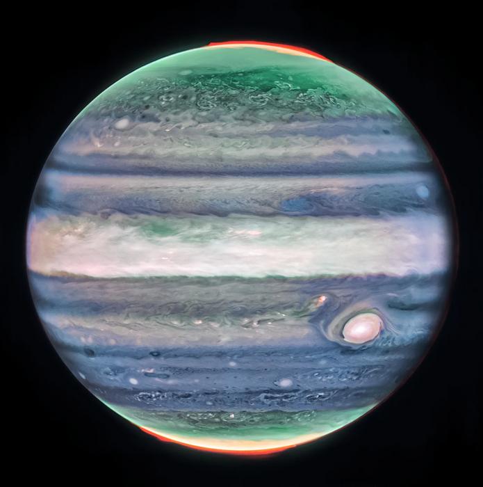 image of Jupiter from NASA’s James Webb Space Telescope’s NIRCam
