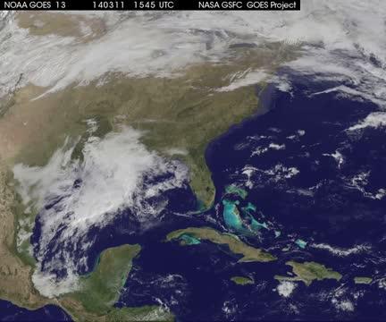 NOAA GOES Animation of March Winter Storm