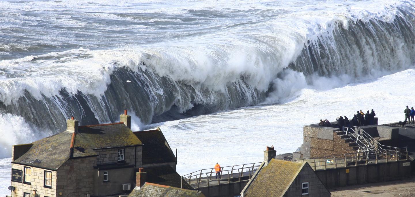 Storms Battering Dorset, England