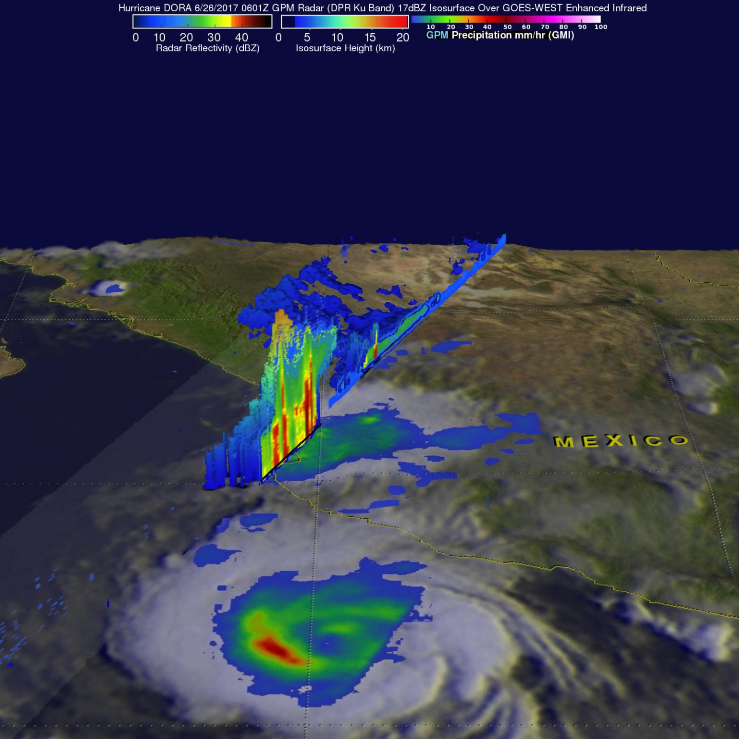 GPM 3-D Image of Dora