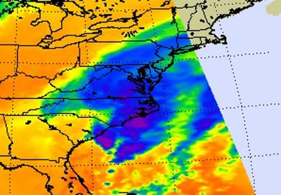 NASA AIRS Shows Cold Clouds