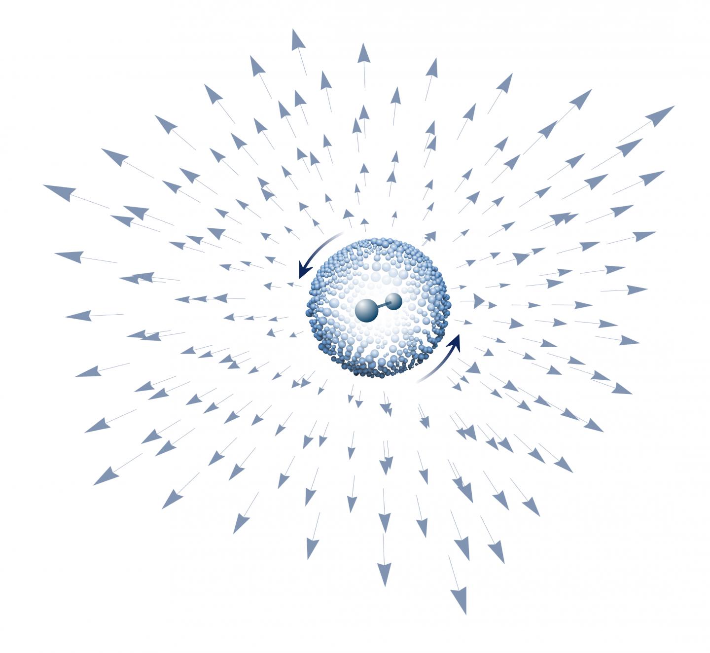 A Superfluid Helium Droplet Acts as a Magnetic Monopole