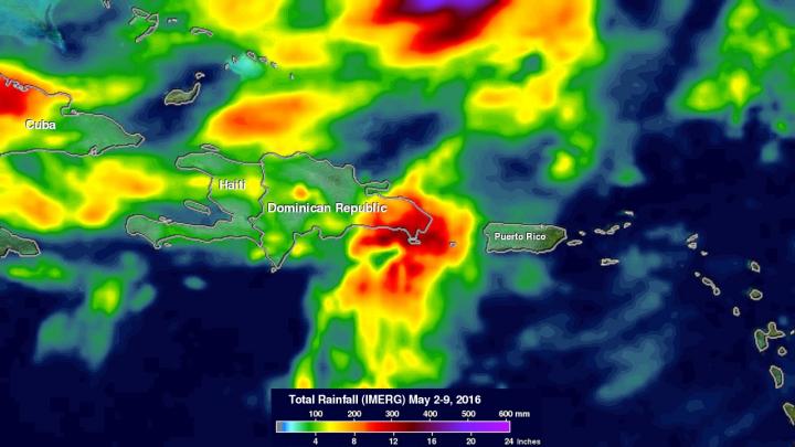 IMERG Data Shows Rainfall Over Haiti