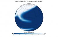 Plot of Possible Sea Ice Distribution on Exoplanet