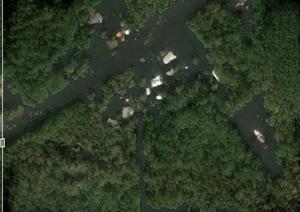 recreation of an aerial image of a flooding from the AI application used in the investigation