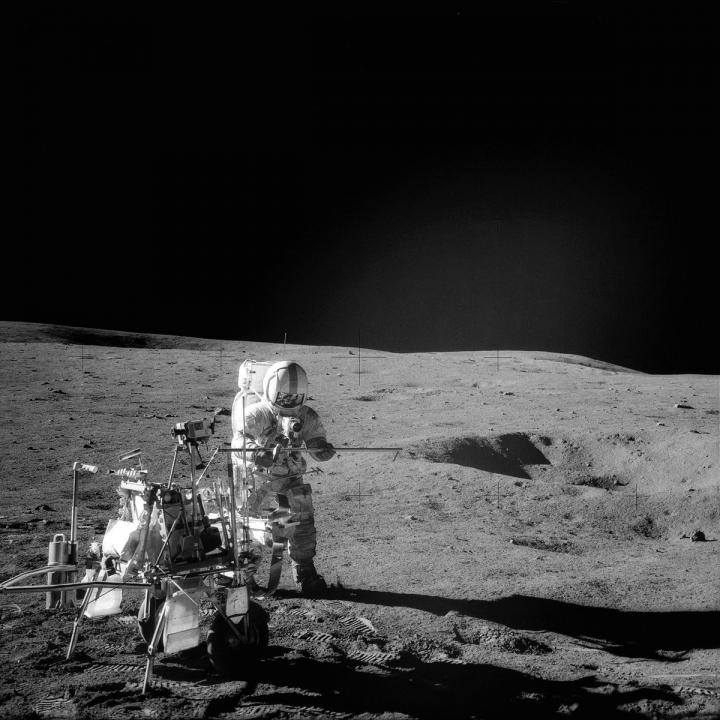 Apollo 14 Sstronaut on the Moon