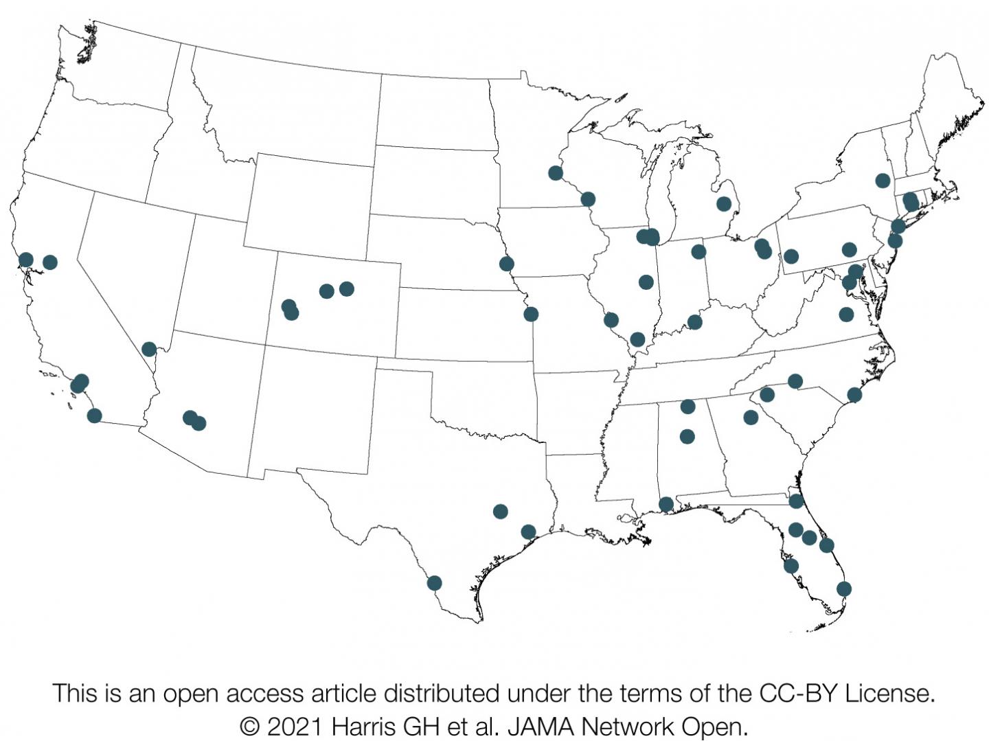 Participant hospital locations