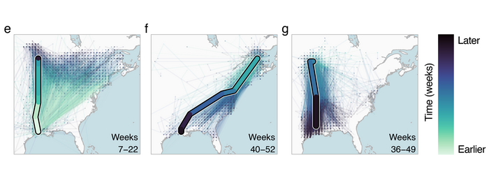 Movement trajectories.